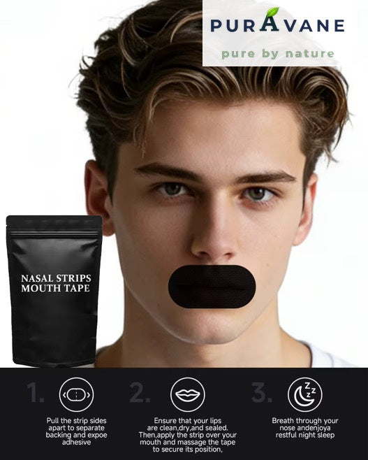 Puravane Sleep Kit — Mouth Tape + Nasal Strips Bundle (Save $3)