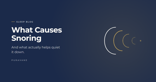 Illustration of snoring sound waves fading to quiet — What Causes Snoring, and What Actually Helps