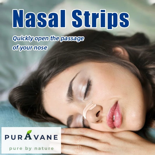 Puravane Nasal Strips — Breathe Better Nose Strips for Sleep & Exercise (30 Strips)